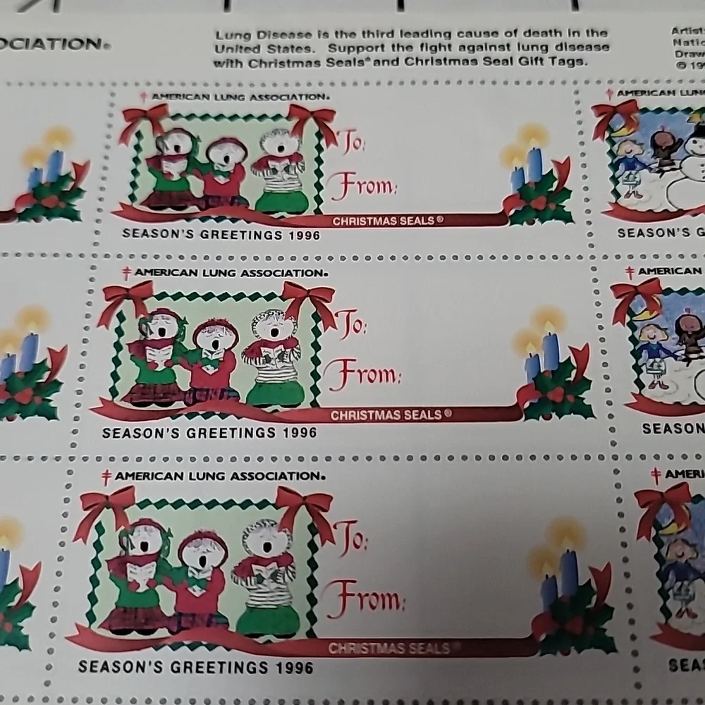 American Lung‎ Association Holiday Sheets- vintage